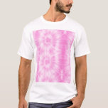 Tiedye Rosa Spiral Hippie Tie Dye T Shirt<br><div class="desc">Pastellfärgning mönster i rosa och vit färg. Rosa tiedye shibori hippie spiral design mönster t-shirt</div>