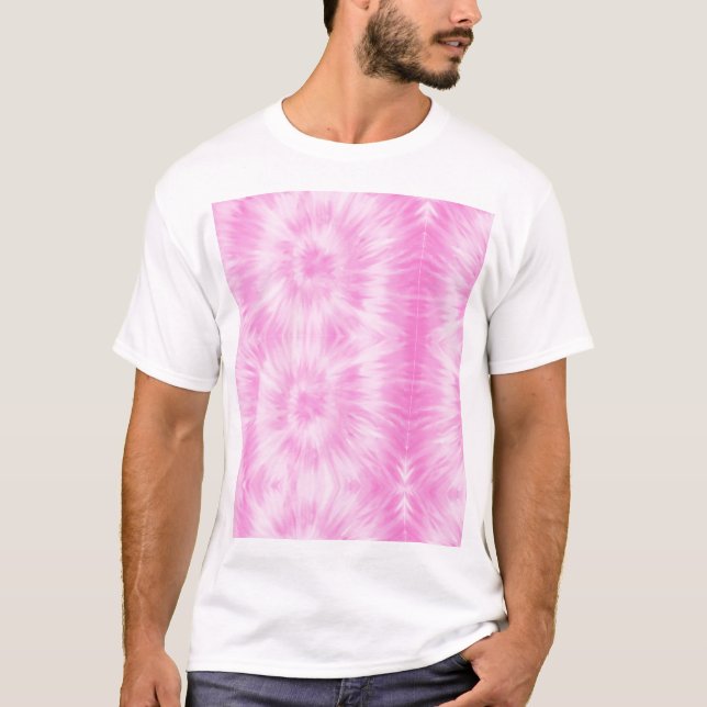 Tiedye Rosa Spiral Hippie Tie Dye T Shirt (Framsida)
