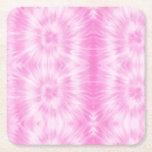Tiedye Rosa Spiral Hippie Tie Dye Underlägg Papper Kvadrat<br><div class="desc">Pastellfärgning mönster i rosa och vit färg. Rosa tiedye shibori hippie spiral design mönster Papper Underlägg</div>