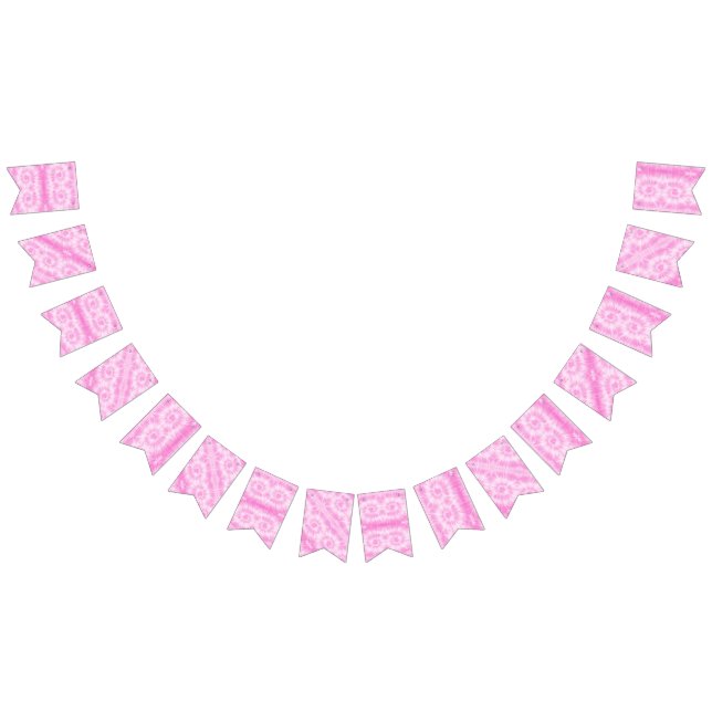 Tiedye Rosa Spiral Hippie Tie Dye Vimplar (Alla)