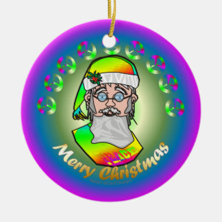 TieDye Santa Julgransprydnad Keramik