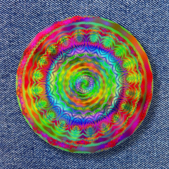 Tiedye Target Knapp (Tiedye Target Pinback Button)