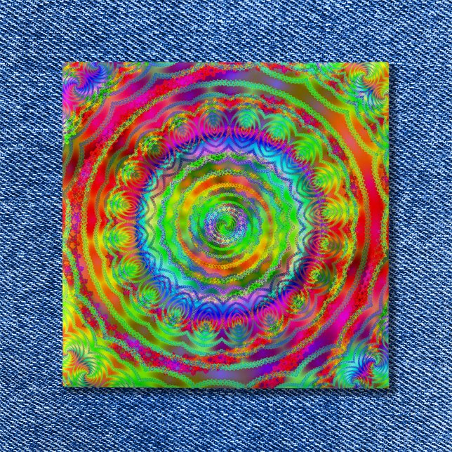 Tiedye Target Knapp (Tiedye Target Pinback Button)