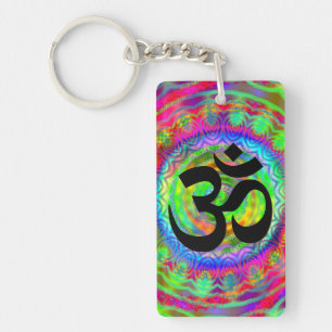 Tiedye Target med Om-symbol