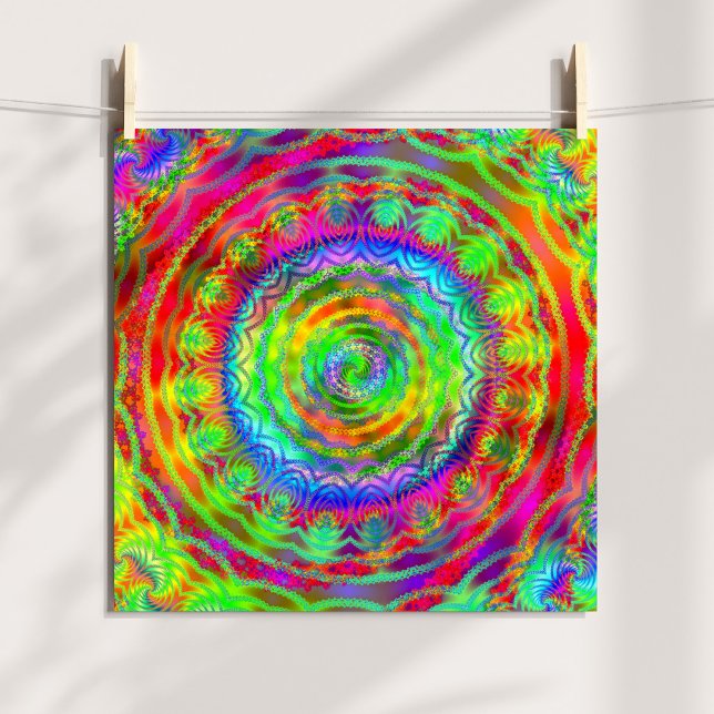 Tiedye Target Poster (Tiedye Target Abstract Digital Art Poster)