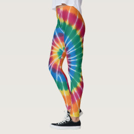 Tiedyeade, levande färgade, leggingar leggings