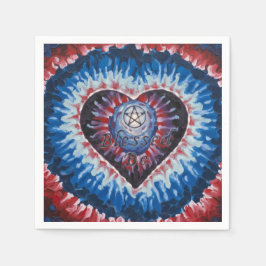 TieDyeHeart Pappersservett