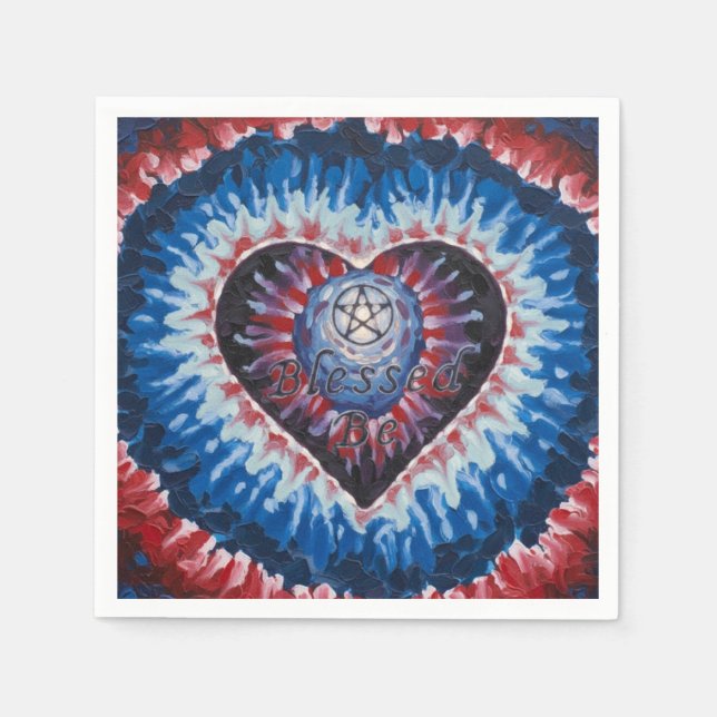 TieDyeHeart Pappersservett (Framsidan)