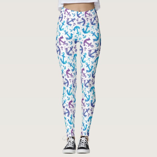 Tiefärg ankrar mönster 2 leggings (Framsida)
