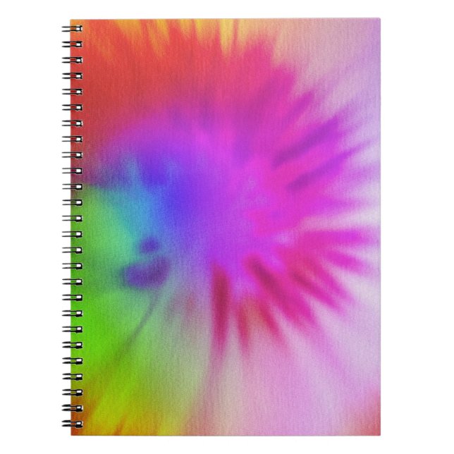 Tiefärganteckningsbok Anteckningsbok Med Spiral (Framsidan)