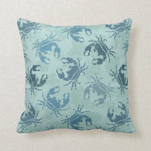 Tiefärgmönster av krabbor kudde