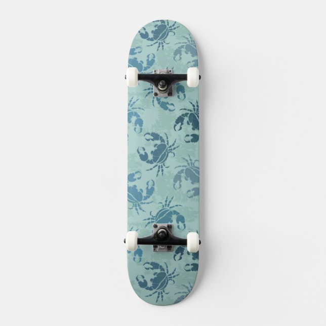 Tiefärgmönster av krabbor skateboard bräda 19,5 cm (Framsida)