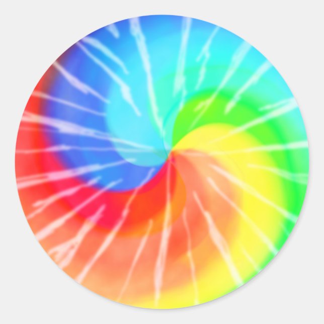 Tiefärgning Runt Klistermärke (Framsida)