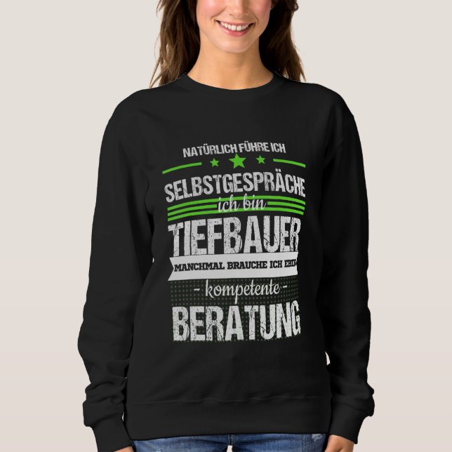 Tiefbauer Construction Site Digger Driver Professi T Shirt (Framsida)