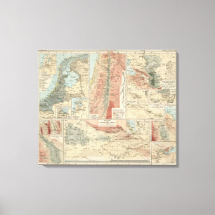 Tieflander Atlas Karta Canvastryck