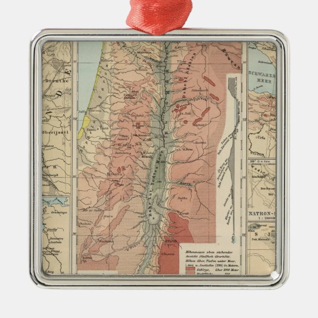 Tieflander Atlas Karta Julgransprydnad Metall (Framsidan)