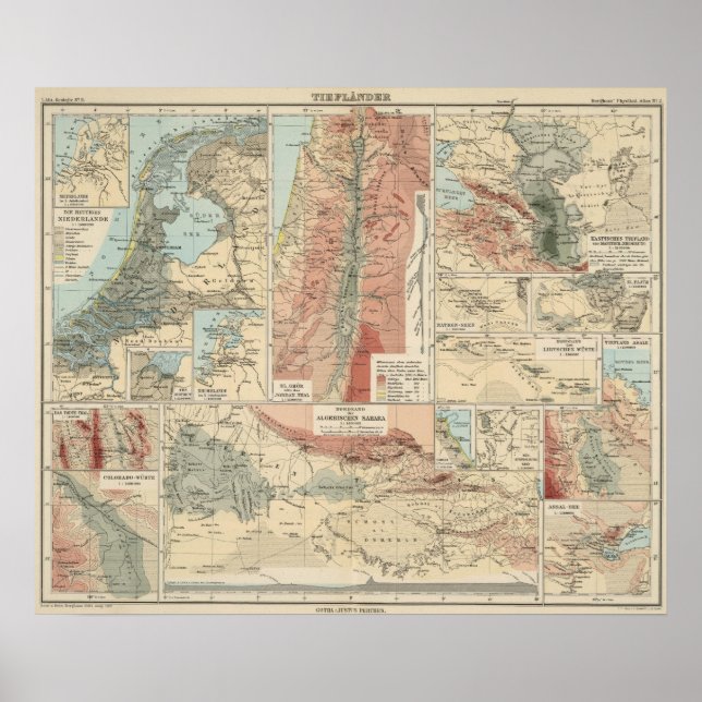 Tieflander Atlas Karta Poster (Framsidan)