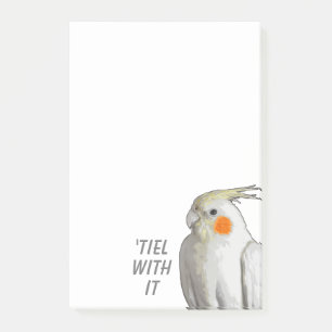 Tiel / Hantera Med Det Sällskapsfågel Nymphparakit Post-it Block