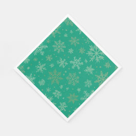 Tiel och Guld Snöflingor Pappersservett