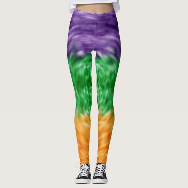 TiematrisMardi Gras damasker Leggings (Framsida)