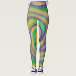 TiematrisMardi Gras damasker Leggings