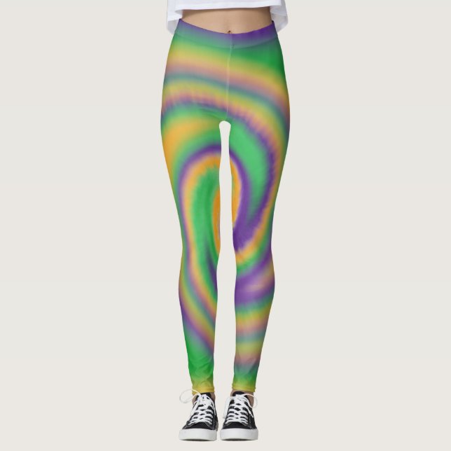 TiematrisMardi Gras damasker Leggings (Framsida)