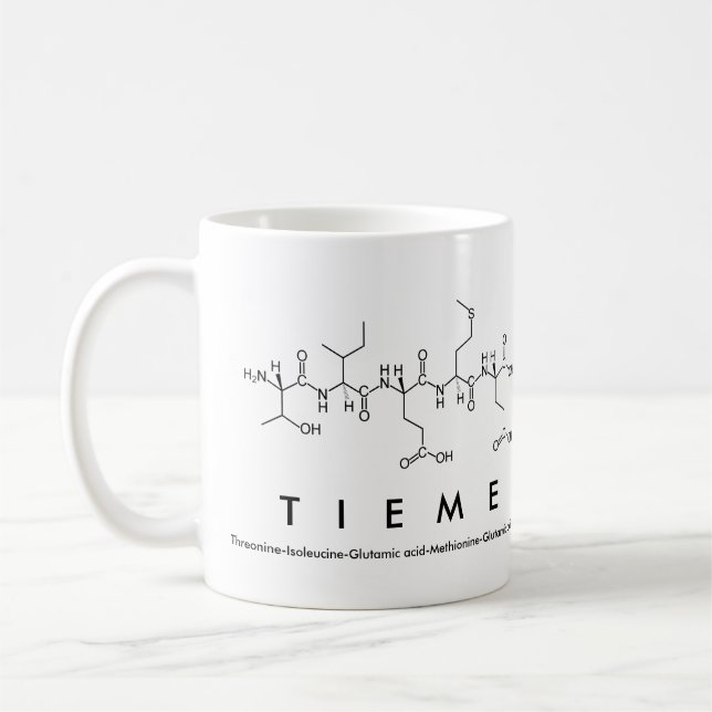 Tieme peptide namn mugg (Vänster)