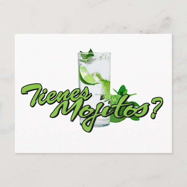 Tienes Mojitos? Vykort (Framsida)