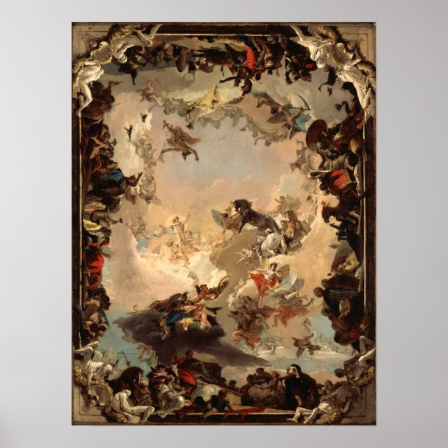 Tiepolo Allegory of the Planets and Continents Poster (Framsidan)