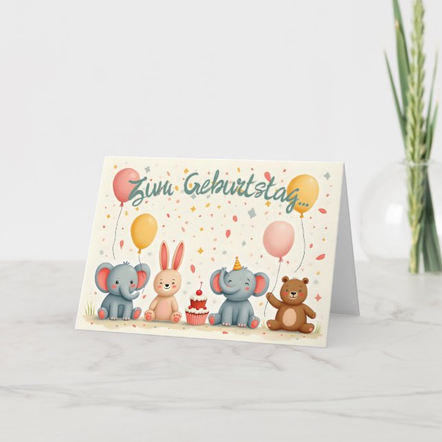 Tierische Freunde im Partyzauber Kort (Framsida)