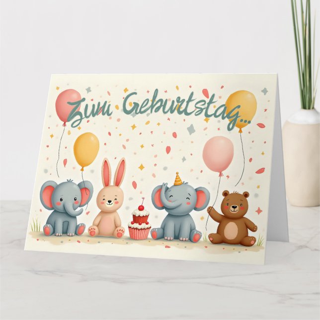 Tierische Freunde im Partyzauber Kort (Framsida)