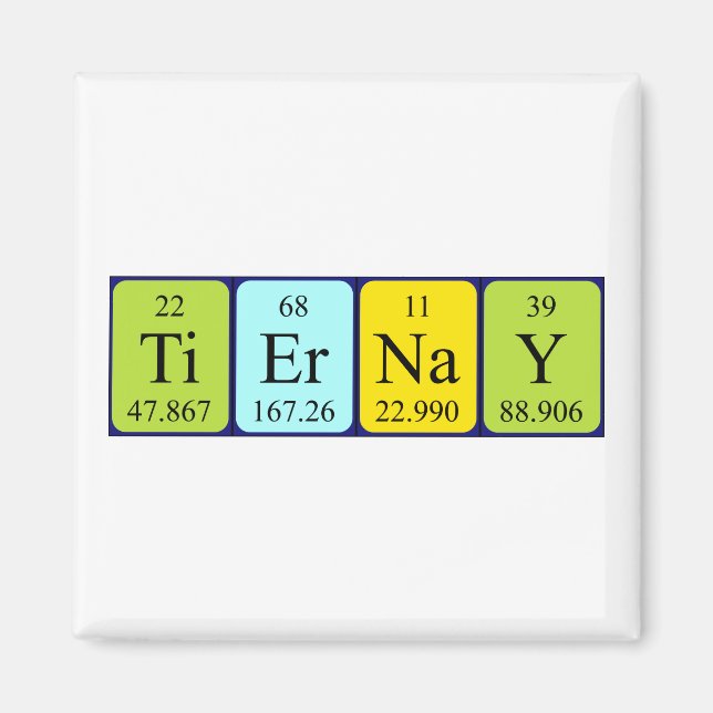 Tiernay periodisk magnet bord namn (Framsidan)