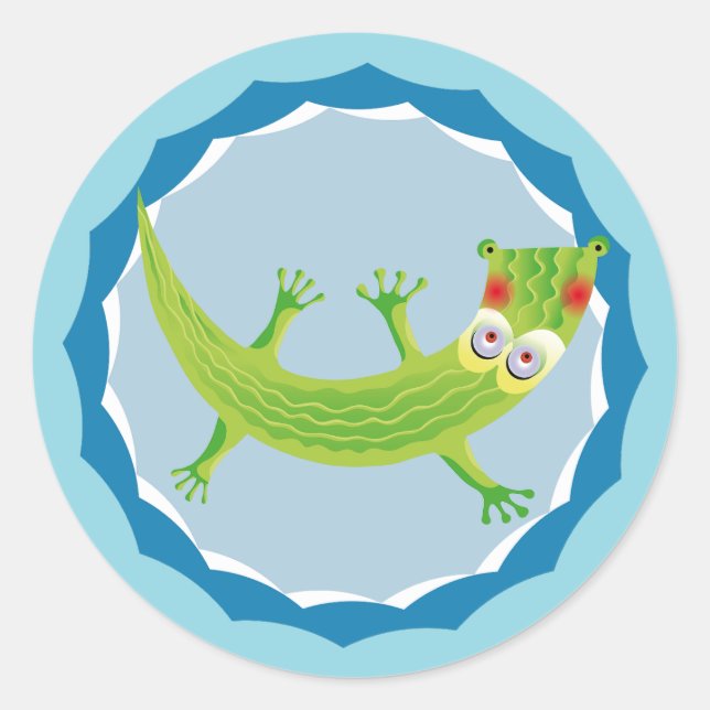 Tierno cocodrilo runt klistermärke (Framsida)
