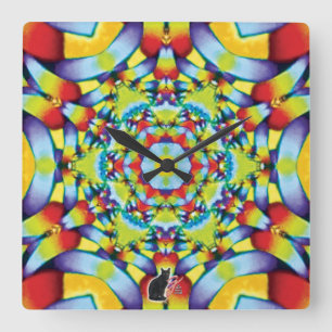 Tiers Kaleidoscope Fyrkantig Klocka