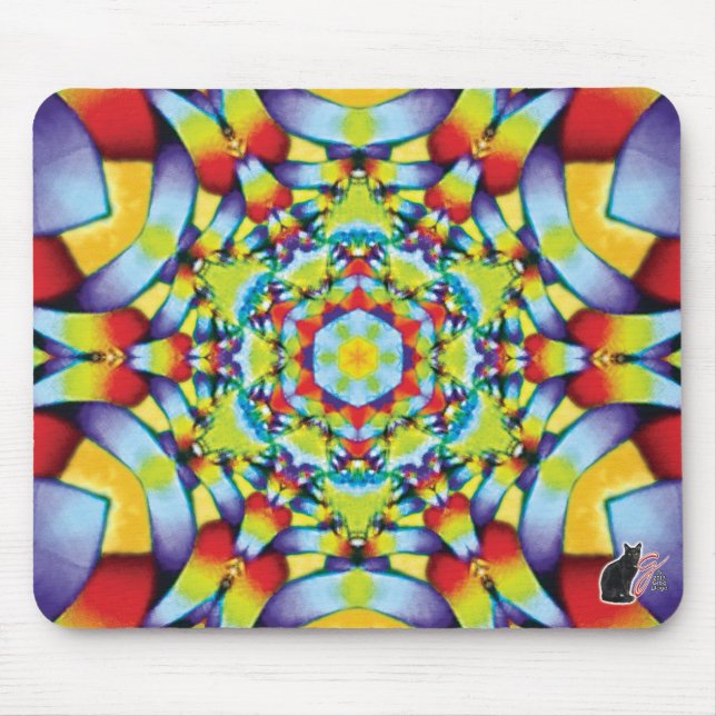 Tiers Kaleidoscope Mouse Pad Musmatta (Framsidan)