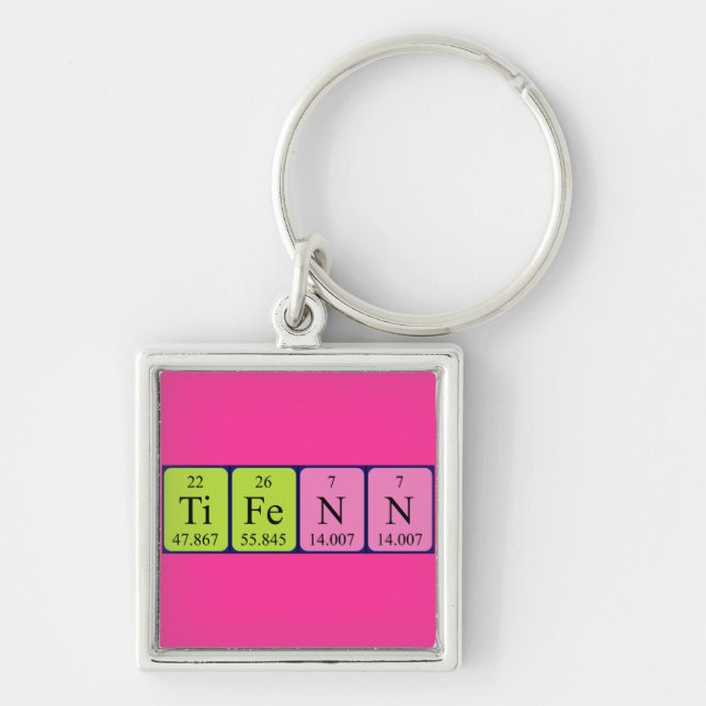 Tifenn Periodisk nyckelring bord namn (Framsidan)