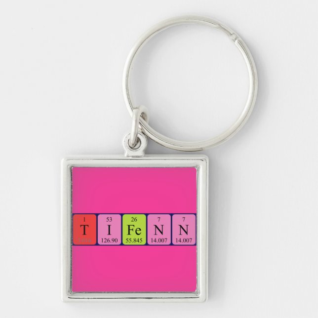 Tifenn Periodisk nyckelring bord namn (Framsidan)