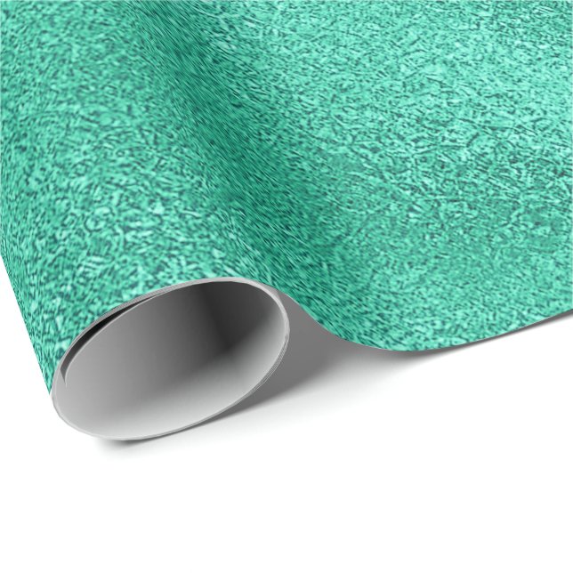Tiffany Aqua Mint Grönt Shiny Glass Emerald VIP Presentpapper (Rullad Hörn)