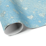 Tiffany Aqua Silver White Blue Shiny Glass Hearts Presentpapper<br><div class="desc">Minimalism och elegance Glam och Chic Delikat Wrapping Papper</div>