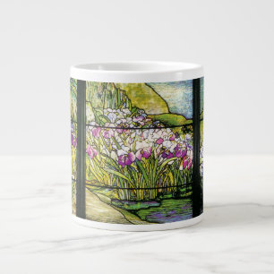 Tiffany Art nouveau Iris Flowers Jumbo Mugg