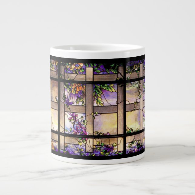 Tiffany-Art nouveau-lagrad glasjumbo Mugg Jumbo Mugg (Framsidan)