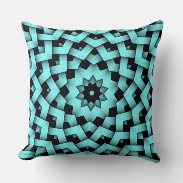 Tiffany Baby blue Star Circle Petal Mönster Pillow Kudde (Framsida)