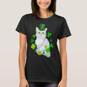 Tiffany Cat Shamrock Lycklig St patrick's day Cat T Shirt