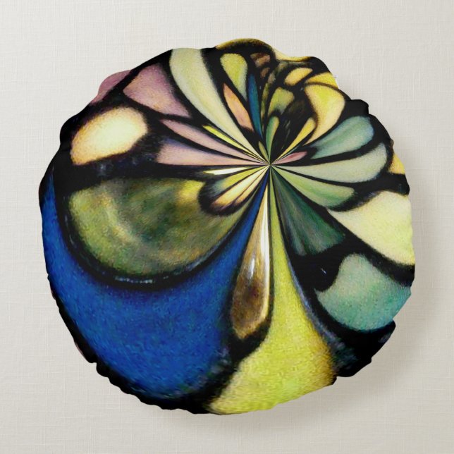 Tiffany Flow Rund Kudde (Baksidan)