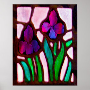 Tiffany Flowers-utskrift Poster