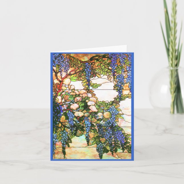 Tiffany-glaset, Wisteria-kort Kort (Framsida)