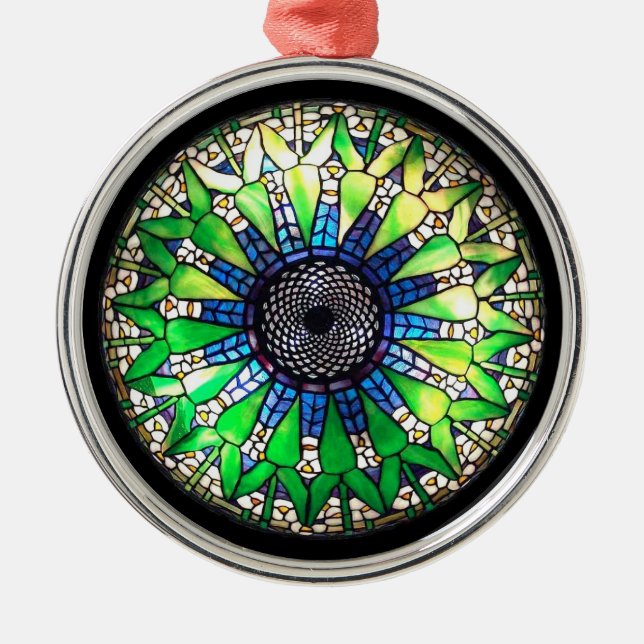 Tiffany gröntprydnad julgransprydnad metall (Framsidan)