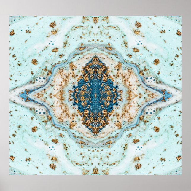 Tiffany Guld: Luxury Marble Seamless Poster (Framsidan)