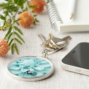 Tiffany Inspired Rund Silverfärgad Nyckelring