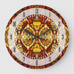 Tiffany Lamp Symmetry Stor Klocka